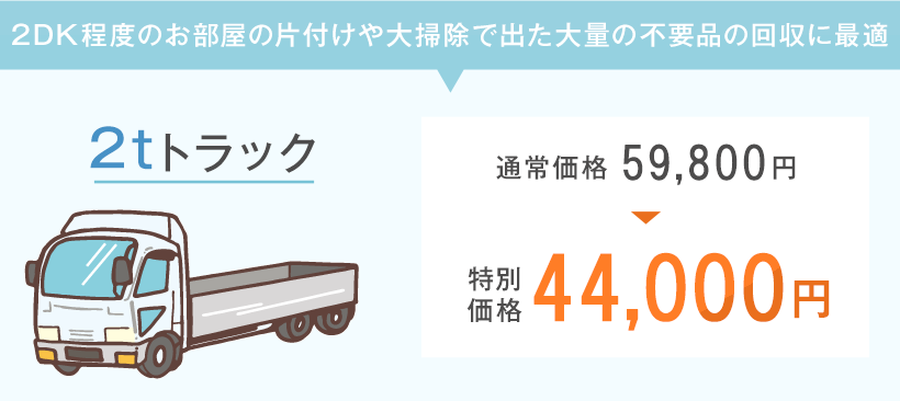2tトラック 特別価格44,000円